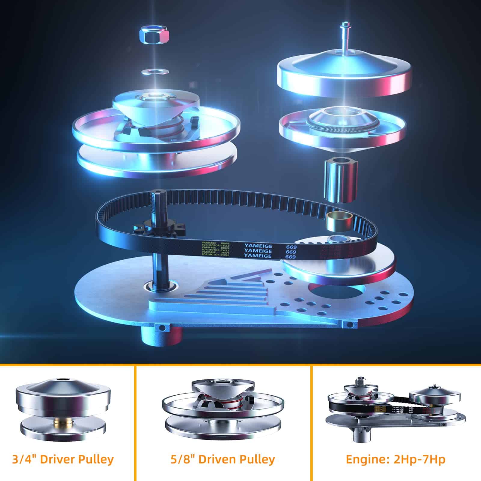 Kit de Convertidor de Torque 212CC Go Kart 30 Serie 6.5 HP - Imagen 6