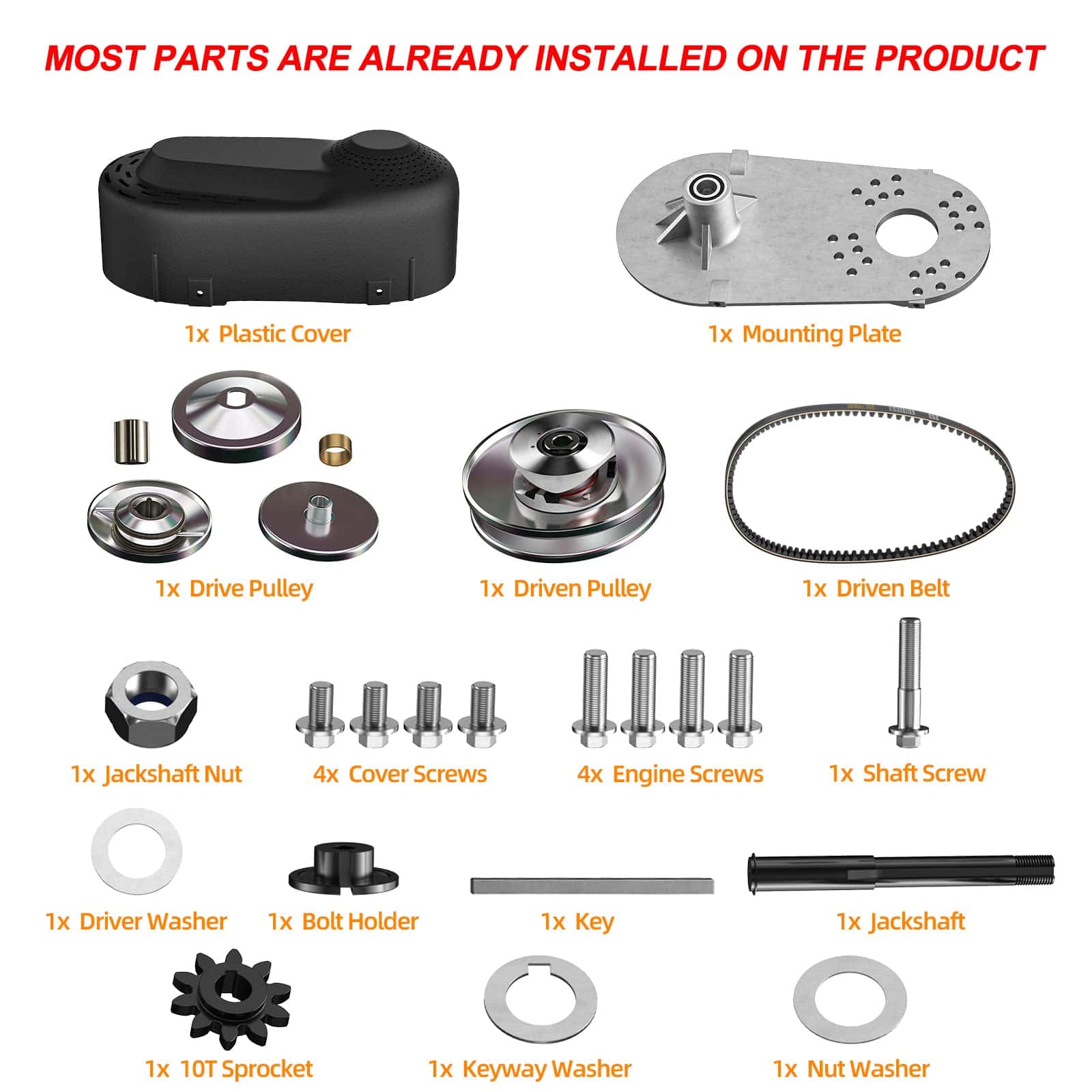 Kit de Convertidor de Torque 212CC Go Kart 30 Serie 6.5 HP - Imagen 4