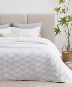 Juego de Edredón EXQ para Cama King Size Blanco 3 Piezas,