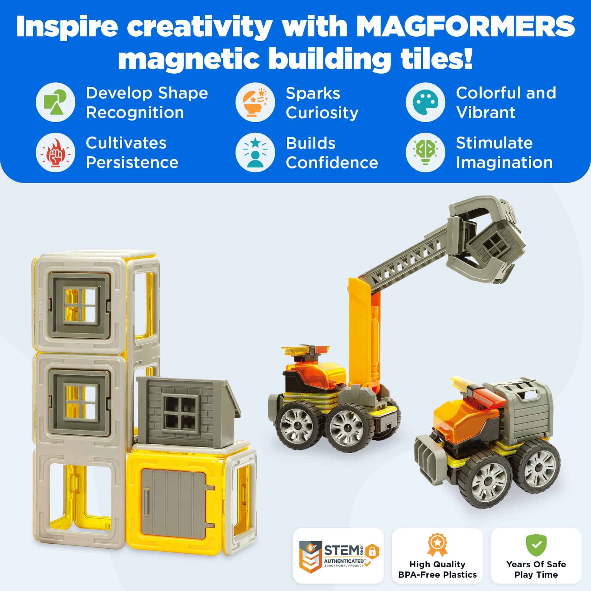 Set de Construcción Increíble Magformers 50 Piezas - - Imagen 3