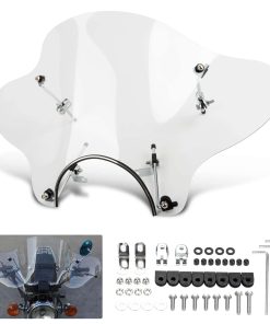 PSLER Parabrisas de 7/8" para Motocicleta Cruiser con Kit