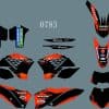 Juego de gráficos MXP DST0783 para moto de tierra KTM EXC