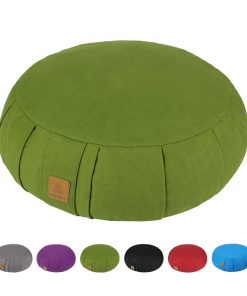 Cojín de meditación de trigo sarraceno redondo FelizMax,