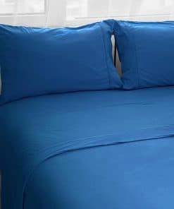 Juego de Sábanas de Franela de Bolsillo -Azul Denim