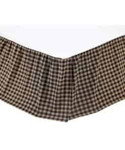 VHC Brands Falda de Cama a Cuadros 39x76x16 Diseño Rústico,