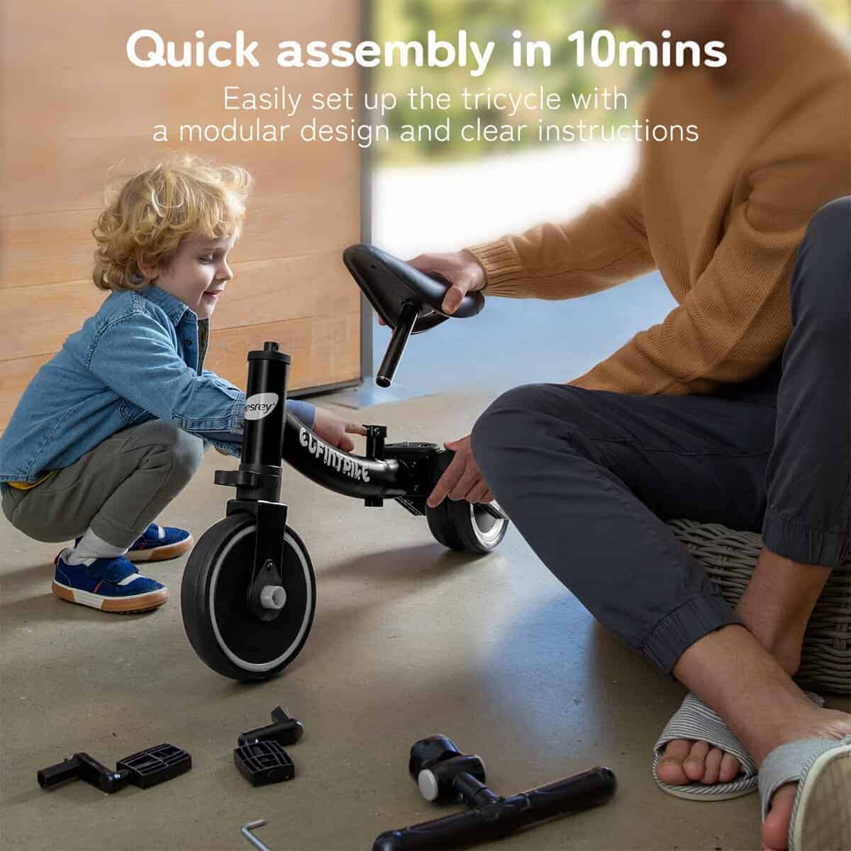 besrey Bicicleta para niños 5 en 1 para niños de 1 a 4 - Imagen 6