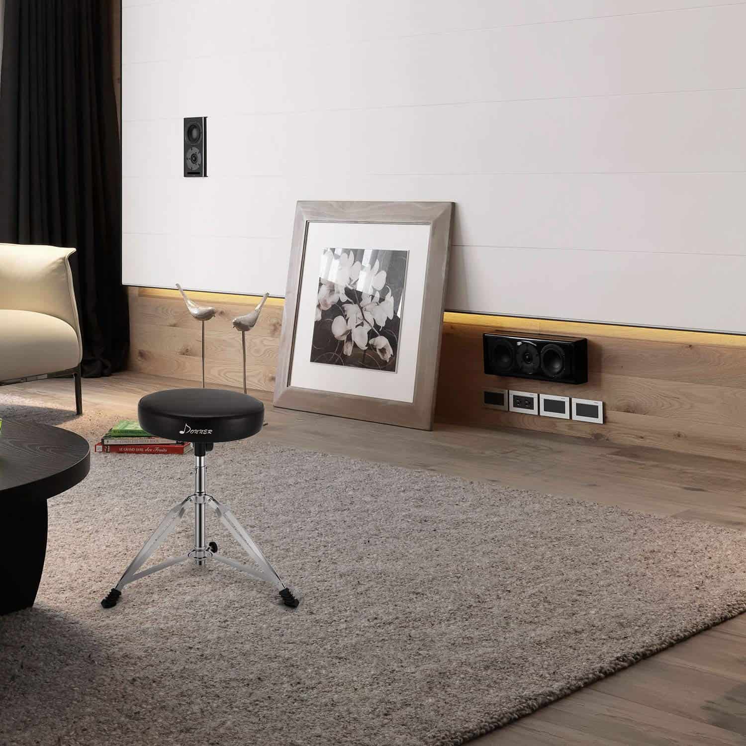 Set de banqueta de tambor Donner, asiento acolchado - Imagen 8