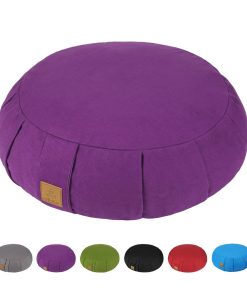 Cojín de Meditación Redondo de Trigo -Purple