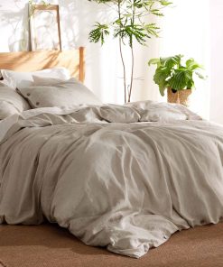Funda de Edredón de Lino Tamaño Individual de Bedsure -