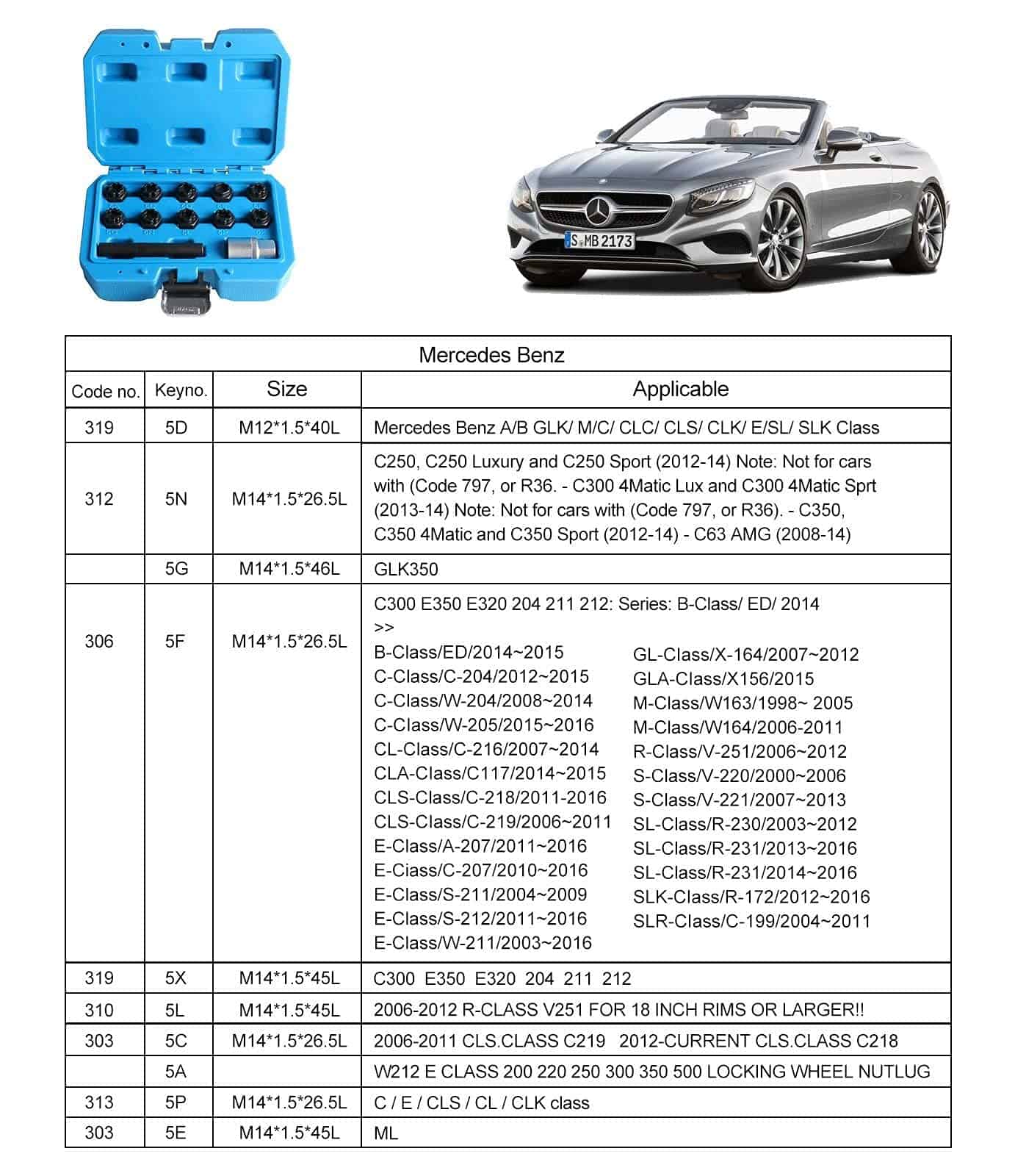 BELEY 12pcs Juego de 12 Tuercas de Bloqueo de Rueda para - Imagen 5