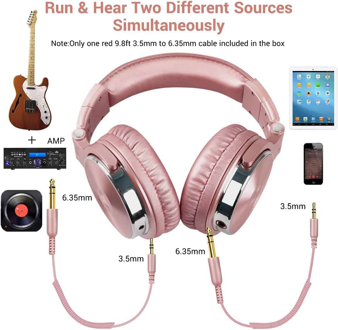 OneOdio Auriculares Over Ear para Mujeres y Niñas, con - Imagen 3