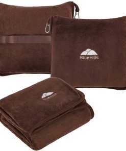 Manta de viaje suave BlueHills Premium con almohada Bolsa