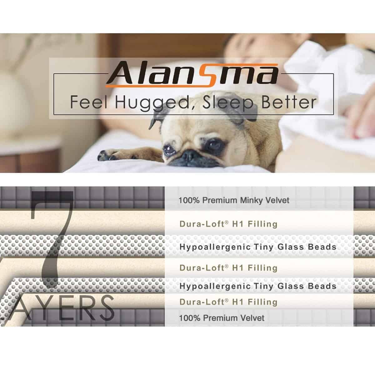 Manta Ponderada Reversible ALANSMA para Todas las -Azul - Imagen 9