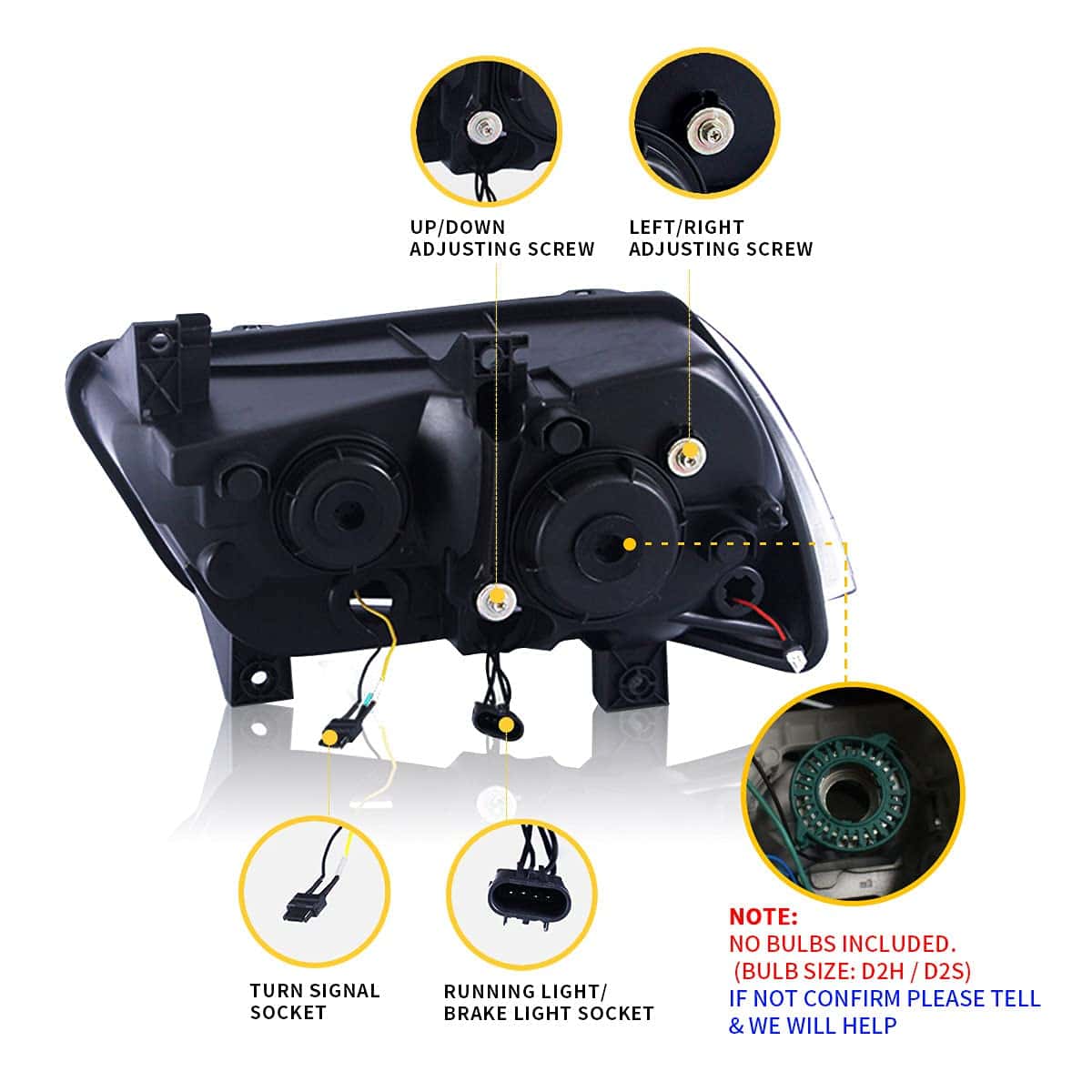 Faros del proyector LED VLAND para Dodge Charger 2011-2014 - Imagen 4