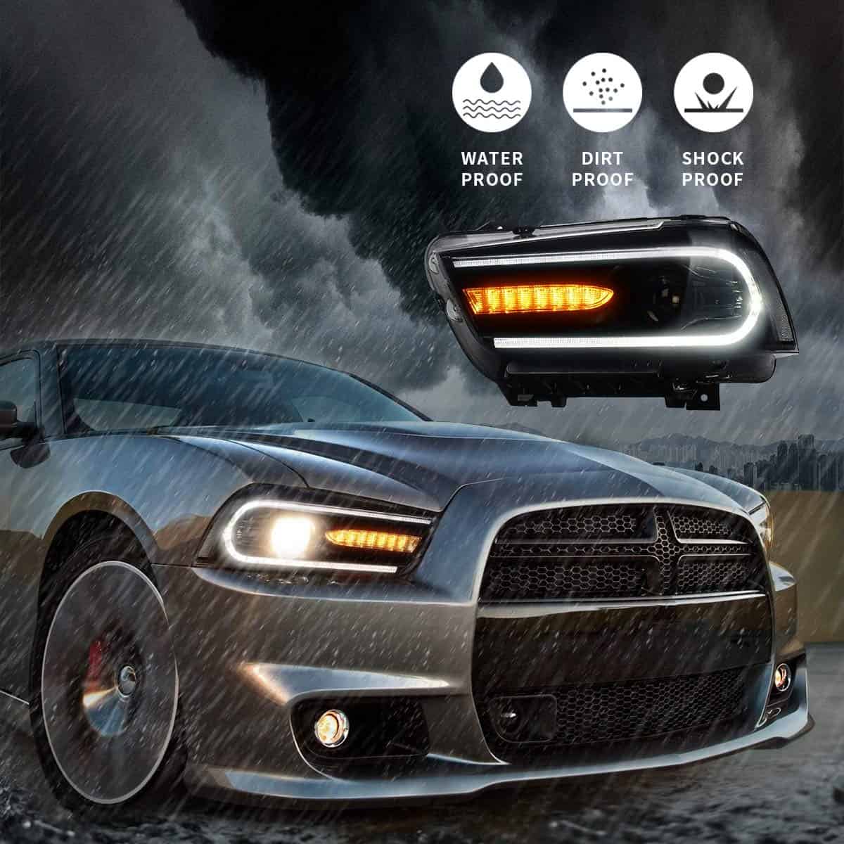 Faros del proyector LED VLAND para Dodge Charger 2011-2014 - Imagen 6