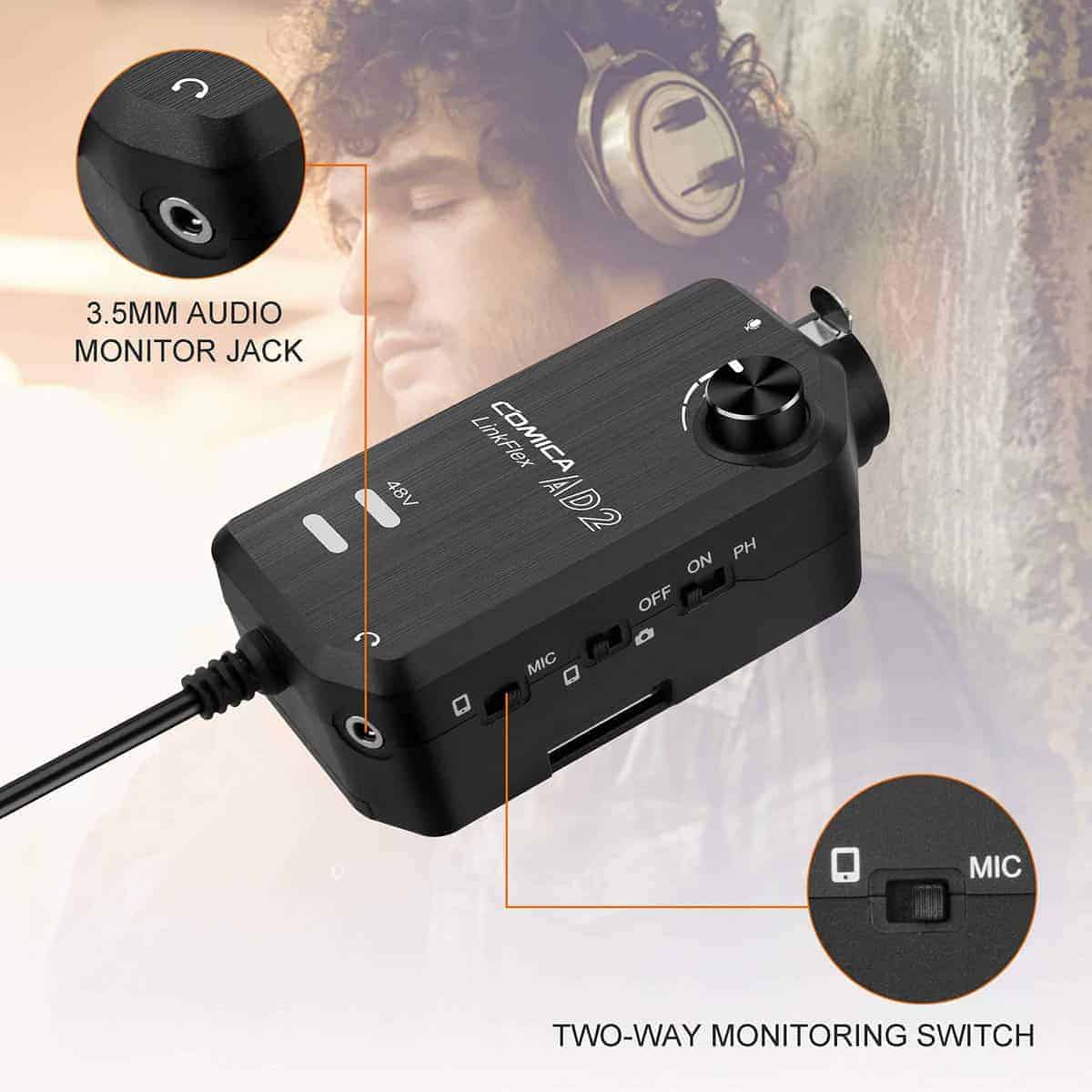 COMICA LINKFLEX AD2 Adaptador de previo de audio XLR/ - Imagen 4