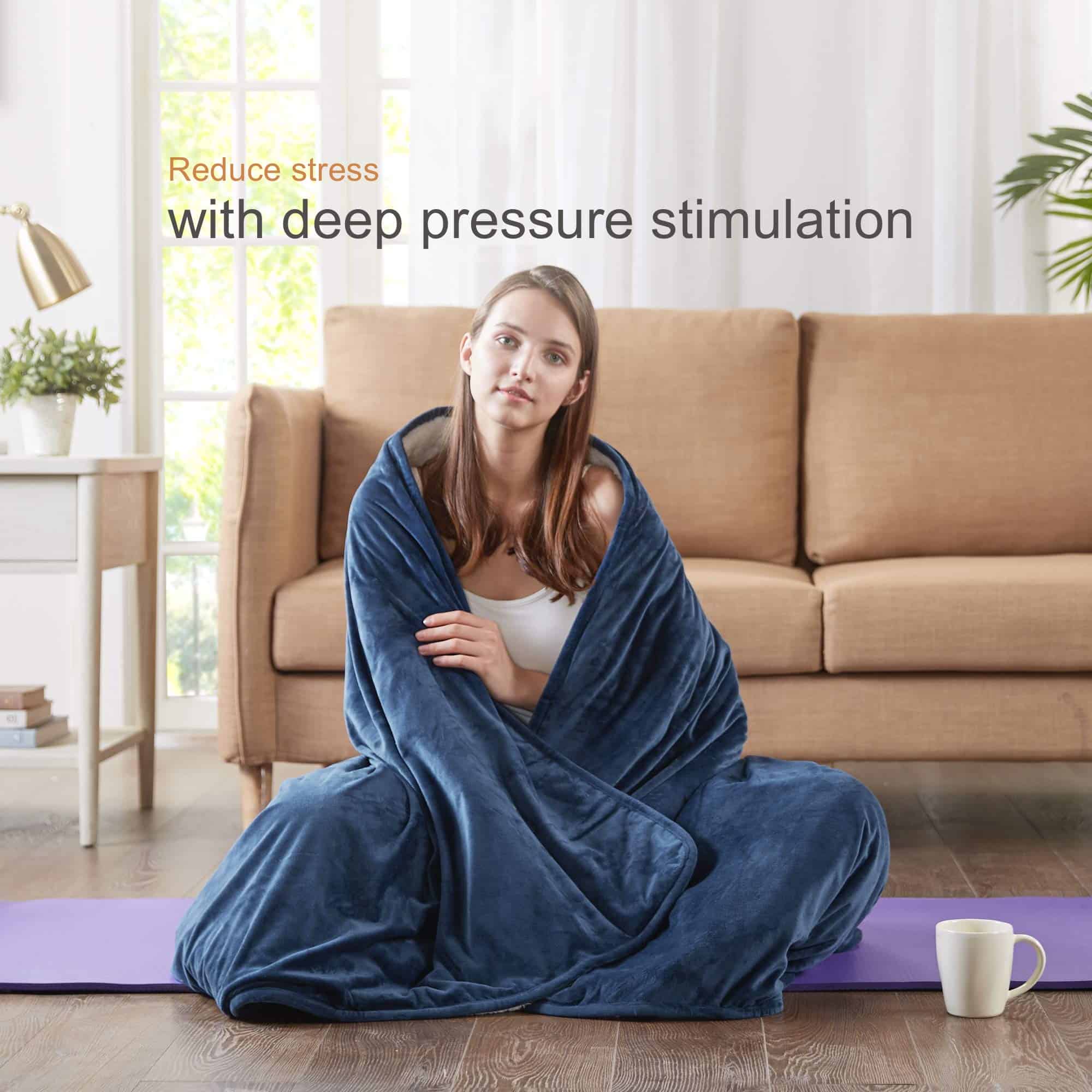 Weighted Blanket Full Size 20 Lbs for Adults, Soft Cozy - Imagen 4