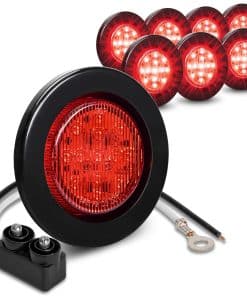 TRUE MODS 8pc 2.5" 12V Luces de Marcador Lateral LED Rojas