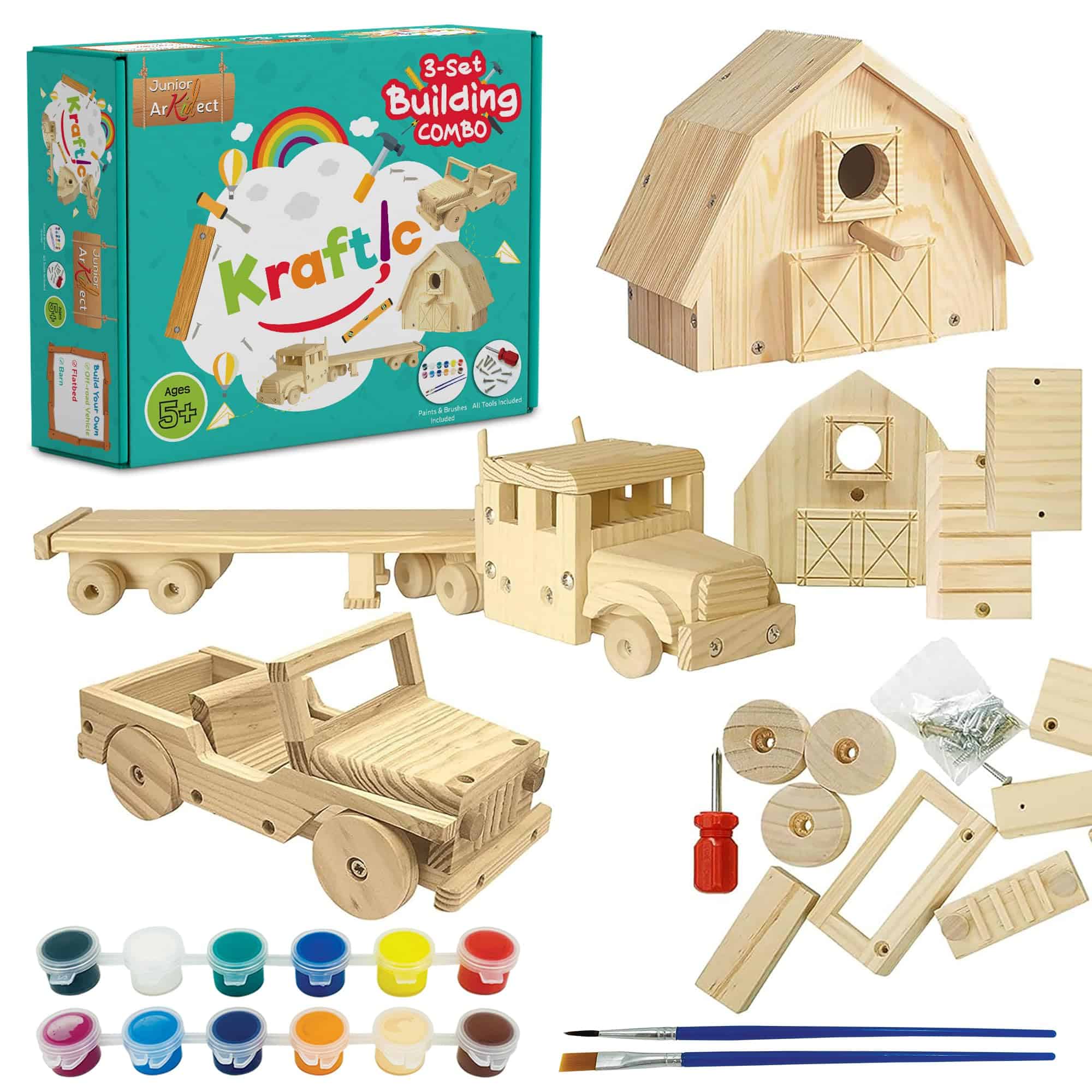 Kit de Construcción de Carpintería Kraftic -a Pájaros