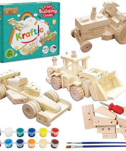 Kit de carpintería Kraftic para niños, con 3 proyectos de