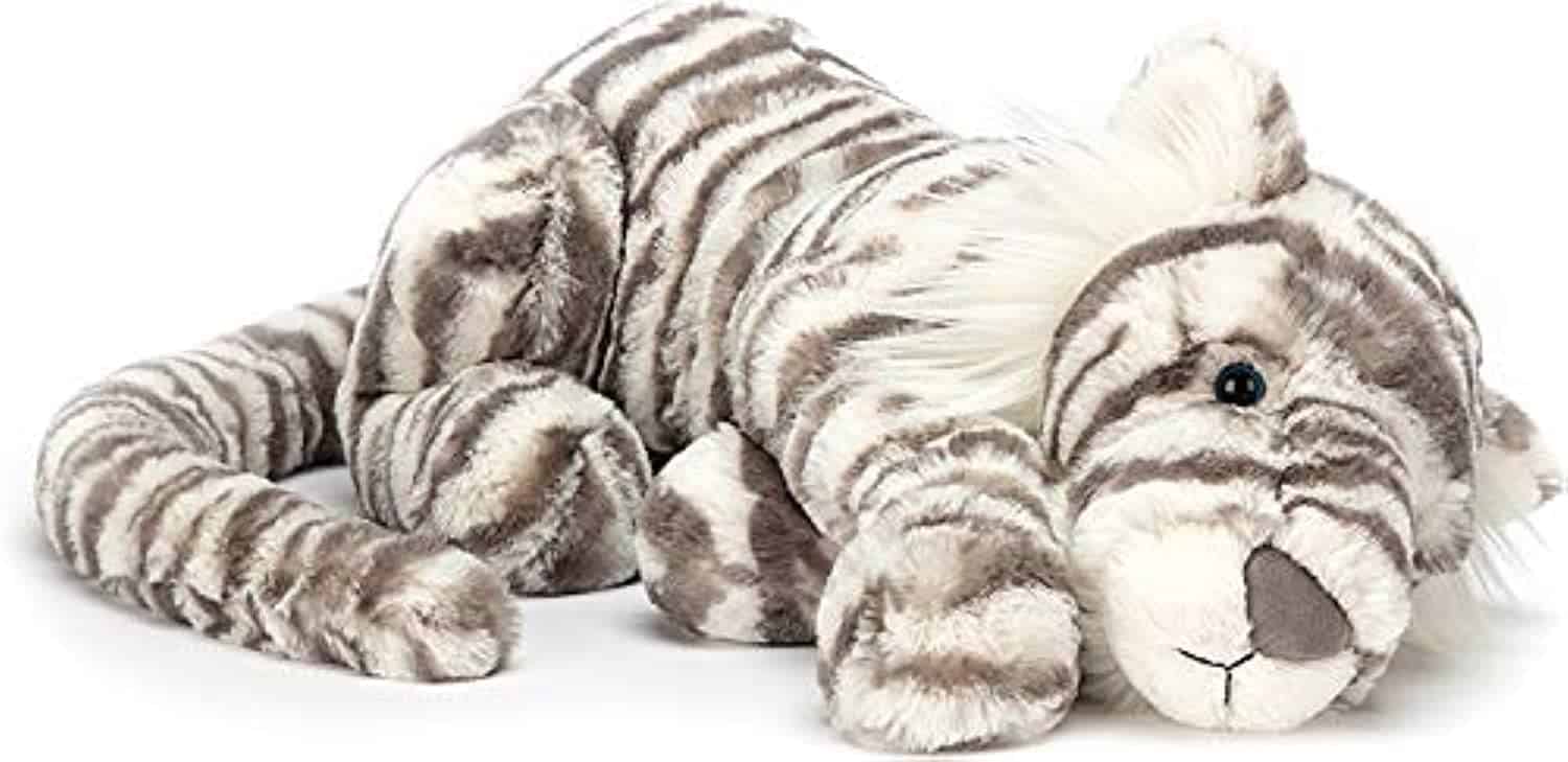 Juguete de Peluche Jellycat Sacha Snow Tiger, Pequeño 8 - Imagen 4