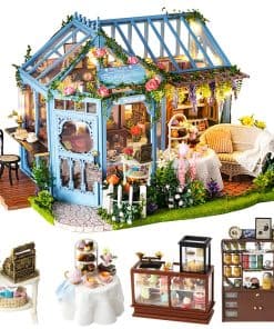 Casa de Muñecas en Miniatura CUTEBEE con Muebles, Kit de