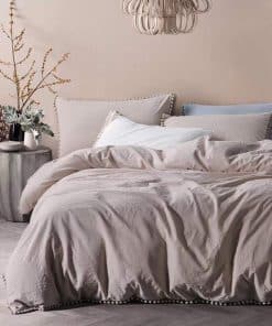 Juego de Funda Nórdica con Borlas de PomPom - Juego de Cama