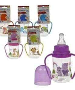 Biberón de 4 oz con Asas, 6 Colores Surtidos - Estuche de 48