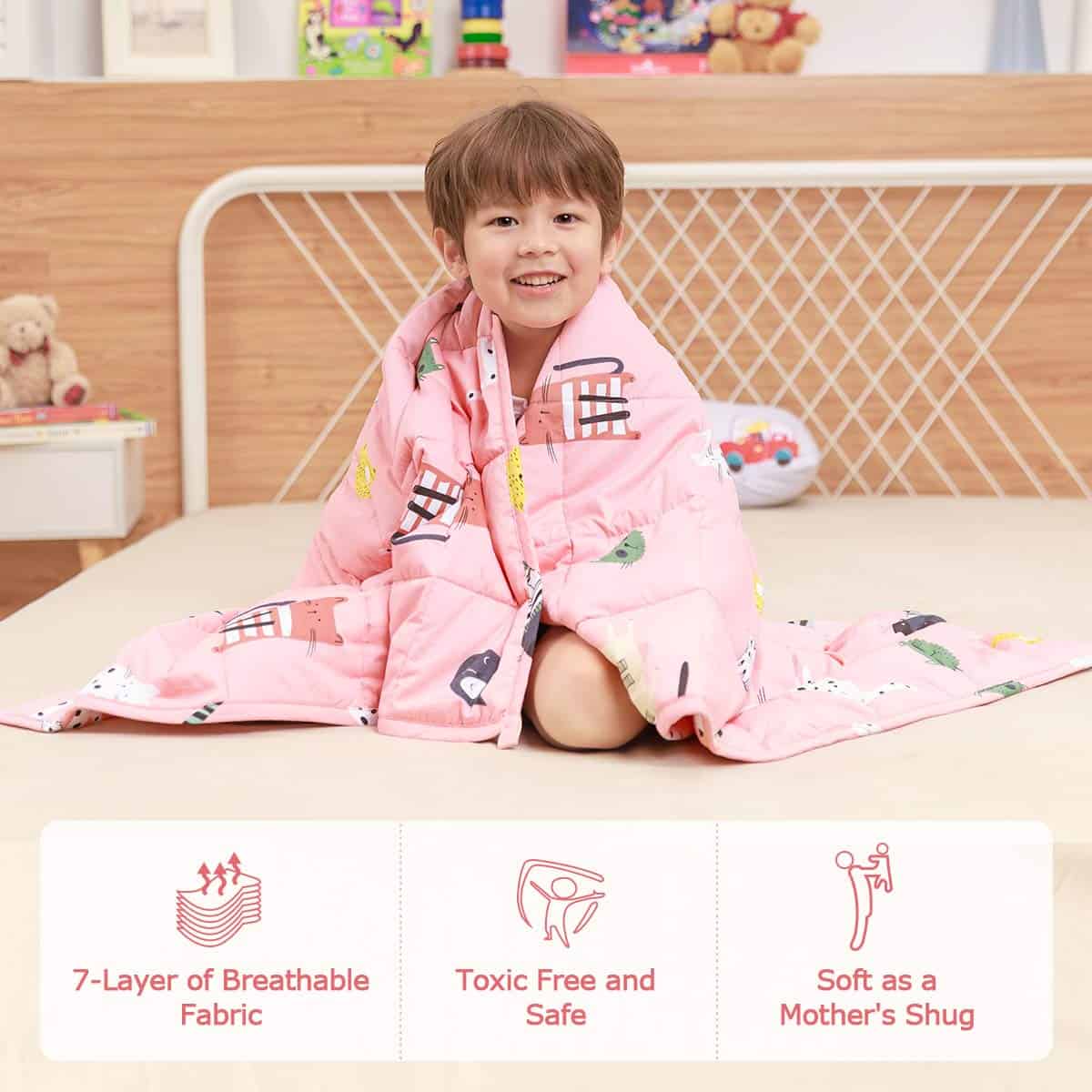 Manta Ponderada Sivio, Manta Pesada de Algodón con Cuentas - Imagen 5