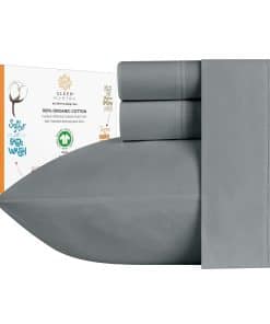 Juego de sábanas individuales de algodón orgánico premium