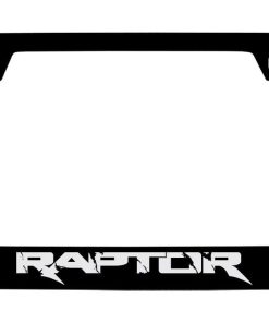 Portaplacas de matrícula Ford Raptor de metal negro con