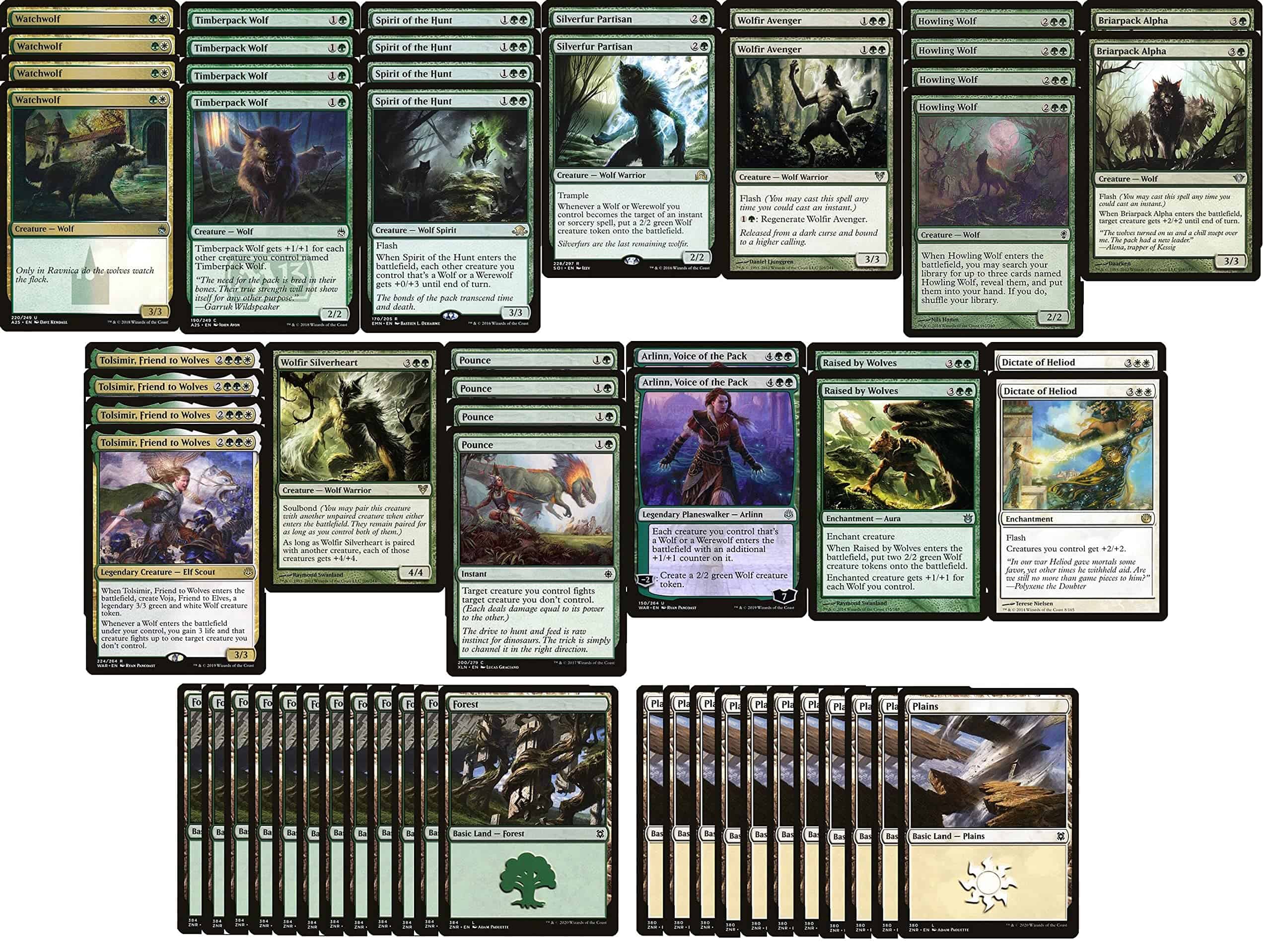 Baraja de Hombre Lobo Verde Blanco - Legal en Modern -