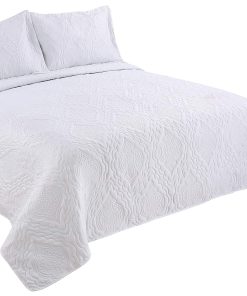 Colcha Cubrecamas de Piqueteado Sólido Marina Decorativa