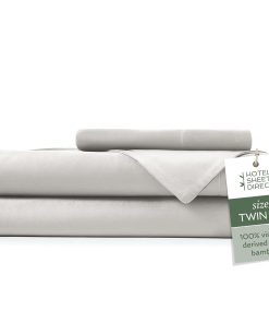 Juego de Sábanas Hotel Sheets Direct de 3 -Gris Claro