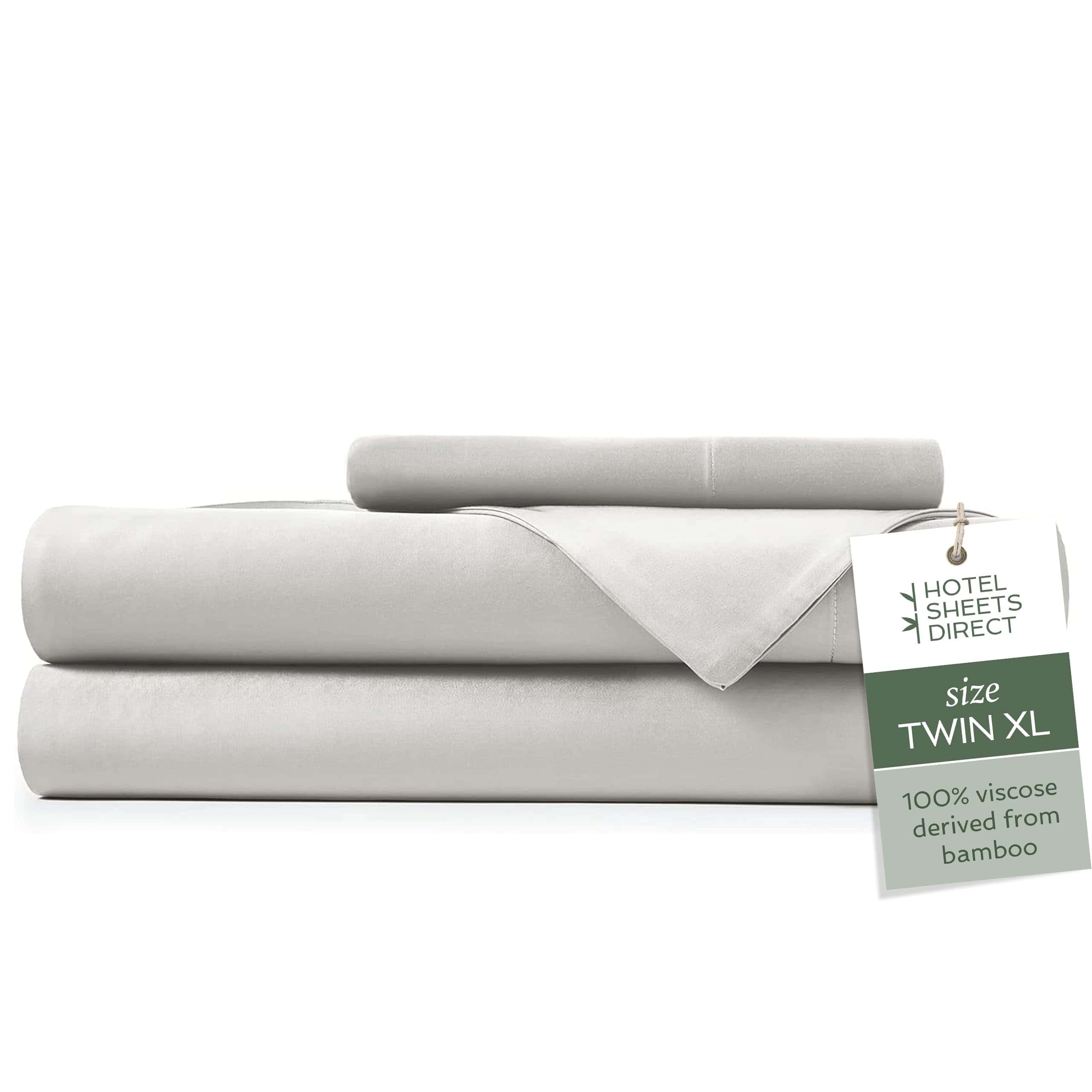 Juego de Sábanas Hotel Sheets Direct de 3 -Gris Claro