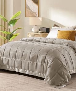 Manta King Size downluxe con Ribete de Satén, Manta Ligera