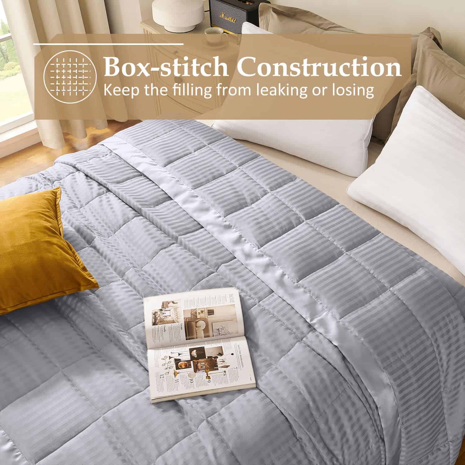 Manta King Size downluxe con Ribete de Satén, Manta de Lujo - Imagen 5