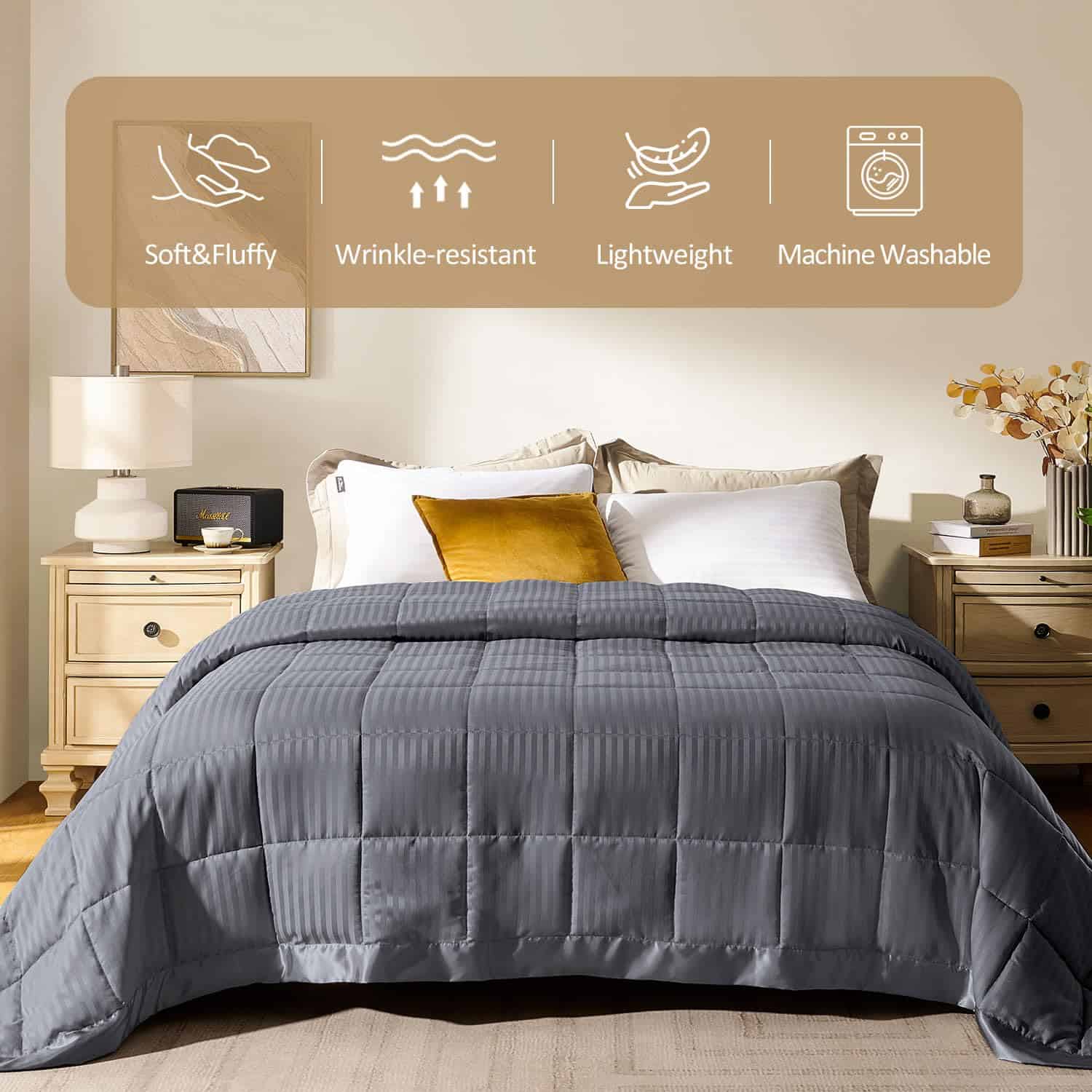 Manta Tamaño King downluxe con Ribete de Satén, Manta - Imagen 3