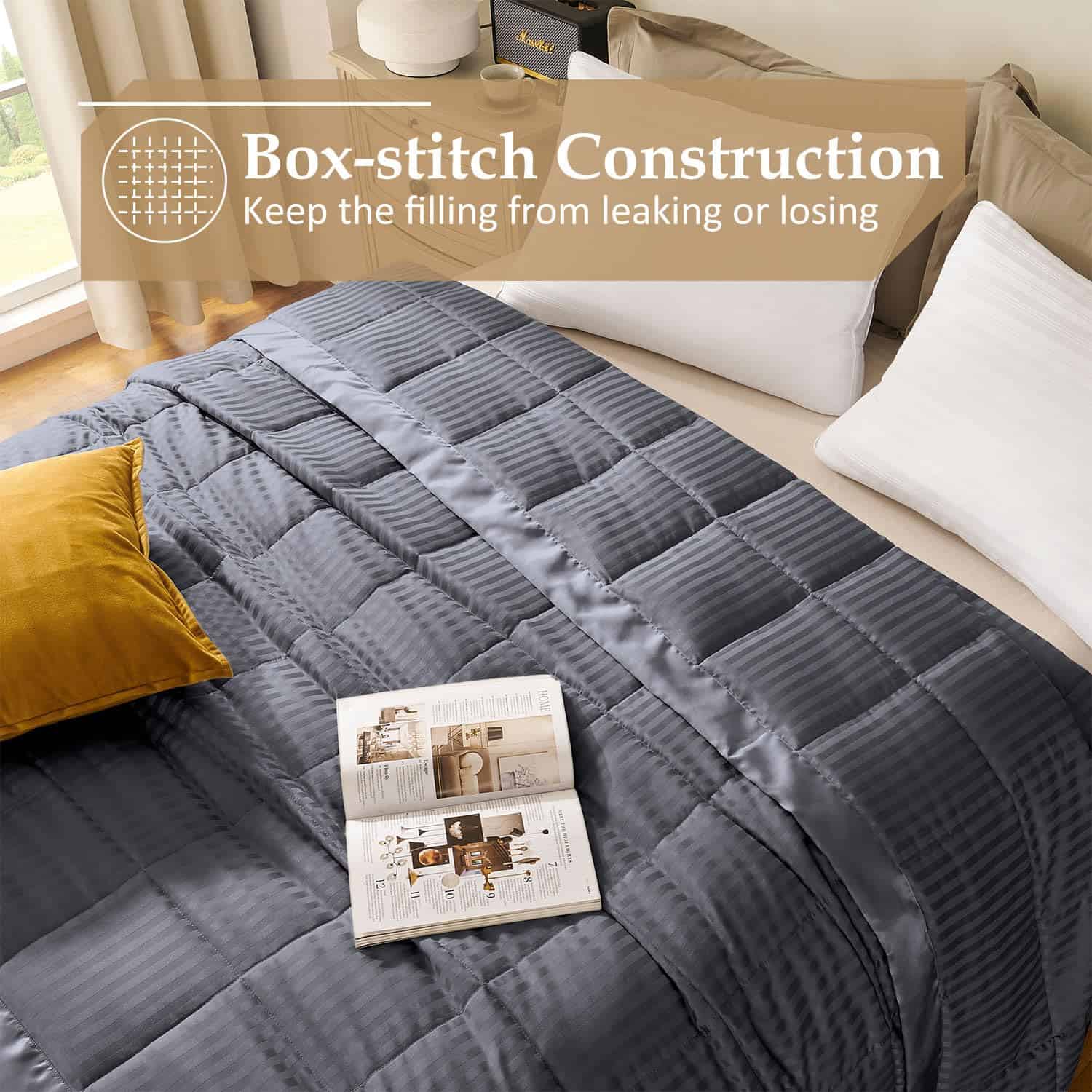 Manta Tamaño King downluxe con Ribete de Satén, Manta - Imagen 5