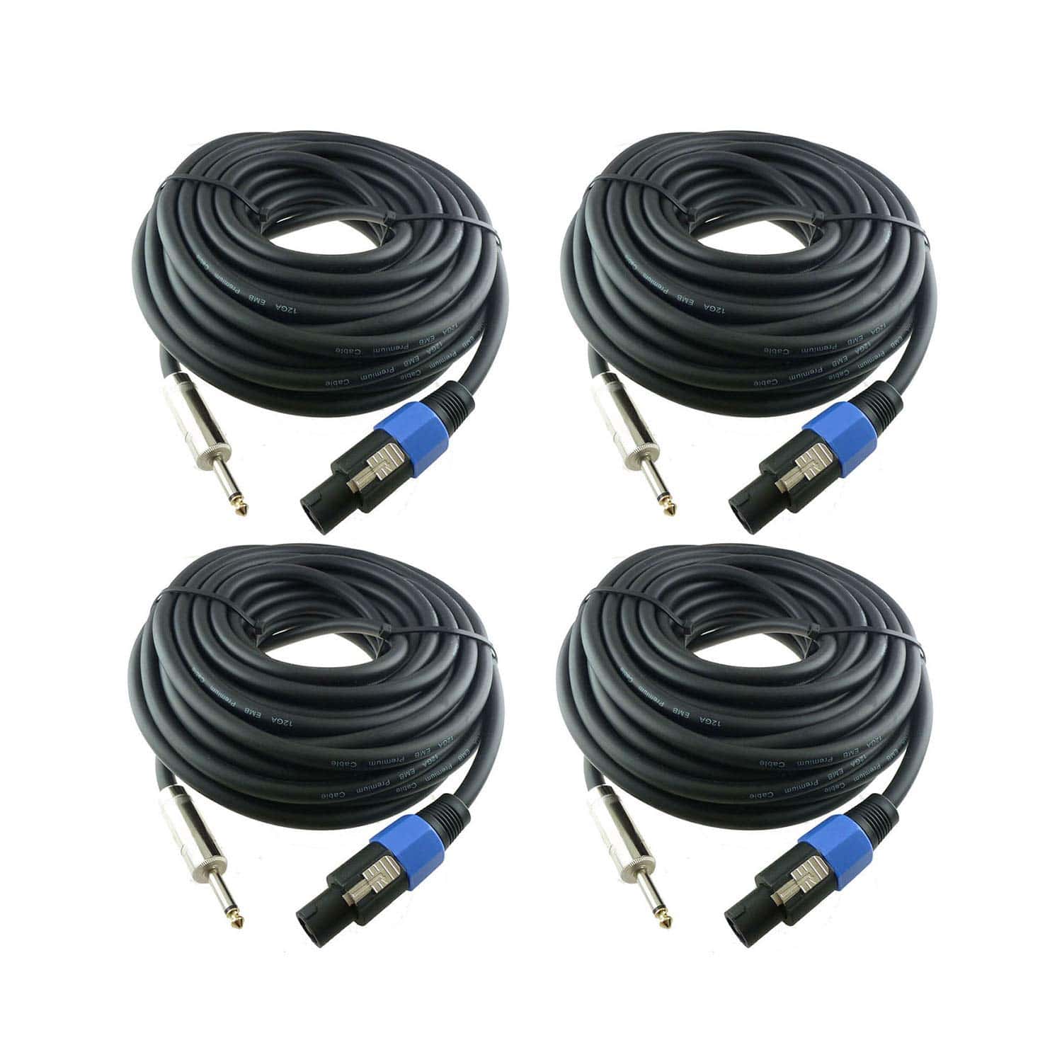 Cables de Altavoz Speakon a 1/4" Profesionales Yoico 4X 25