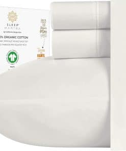 Juego de sábanas premium 100% algodón orgánico -Ivory