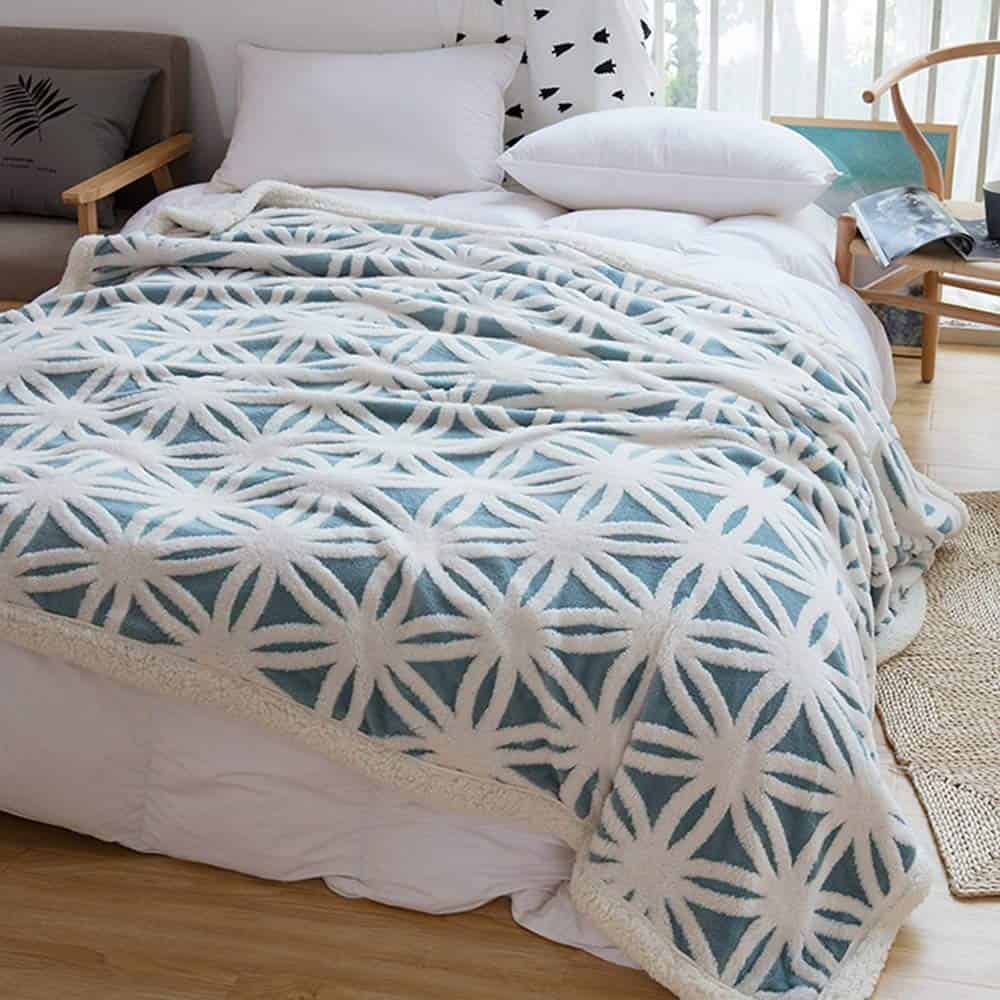 Manta de Sherpa LOMAO Manta de Felpa Suave Manta de Tiro de - Imagen 3