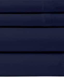 Sábanas de Algodón - 100% Algodón - 500 -Azul Marino Sólido