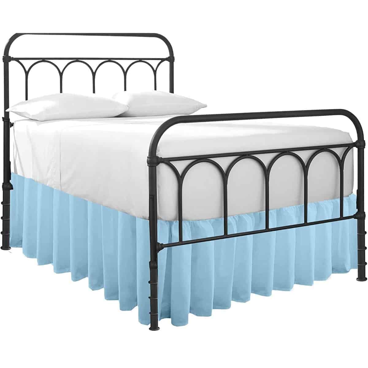 Faldón de cama con esquinas divididas - Faldón de polvo de