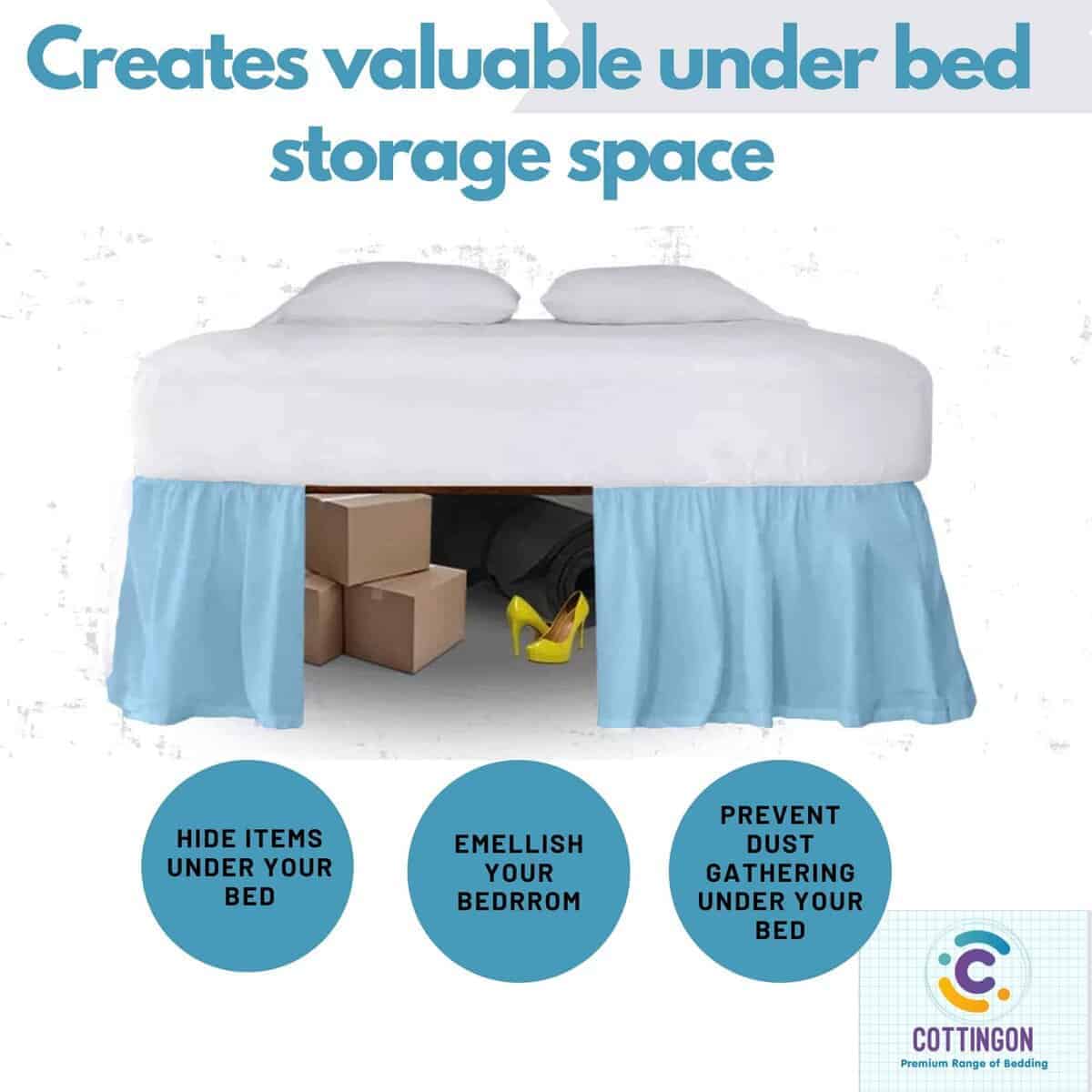 Faldón de cama con esquinas divididas - Faldón de polvo de - Imagen 7