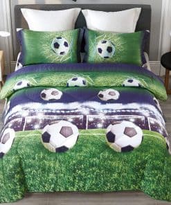 ENJOHOS Juegos de Edredón de Fútbol para Niños, 3 Piezas