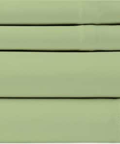 Juego de sábanas de algodón - 100% algodón - -Sage Solid