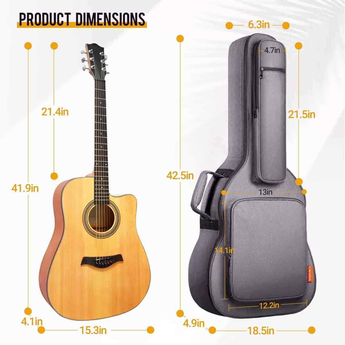 Funda de Guitarra Acústica Acolchada con esponja de 0.7 - Imagen 7