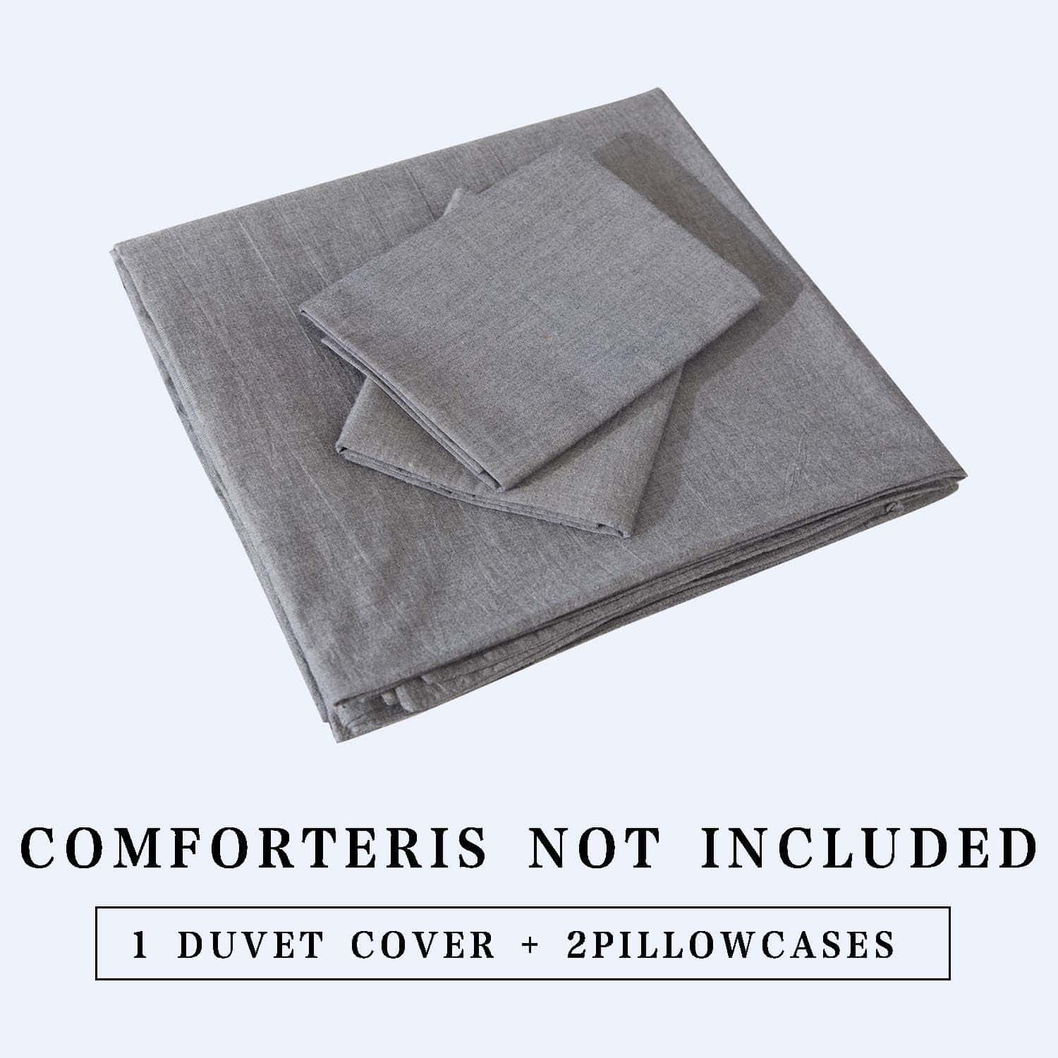 ECOCOTT Funda de Edredón Gris Tamaño King, 100% Algodón - Imagen 8