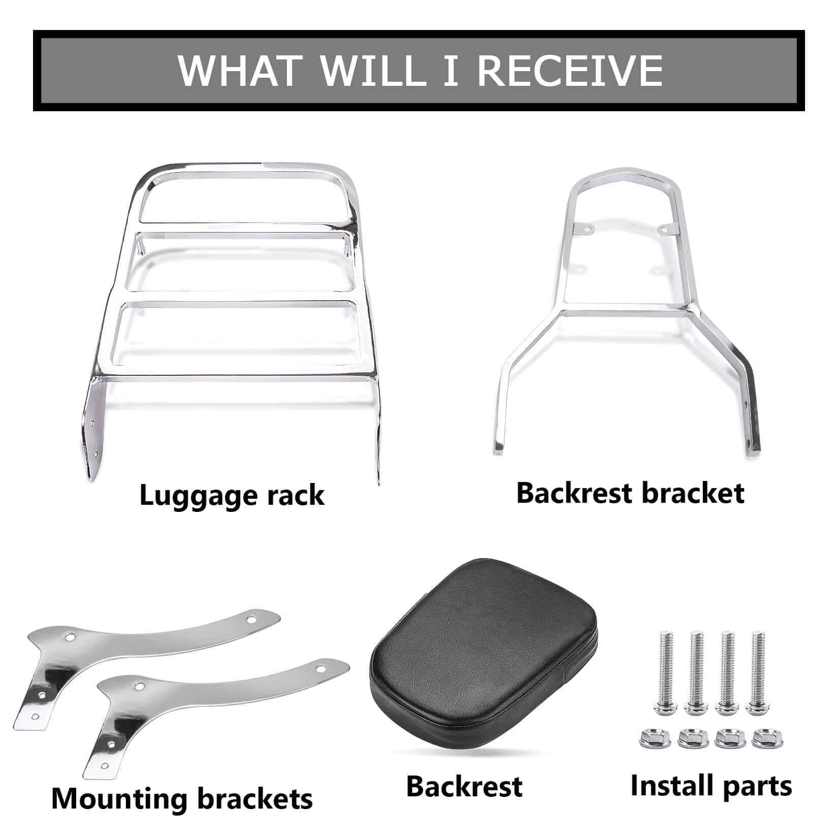 Respaldo Sissy Bar con Portaequipajes y Almohadilla para - Imagen 7